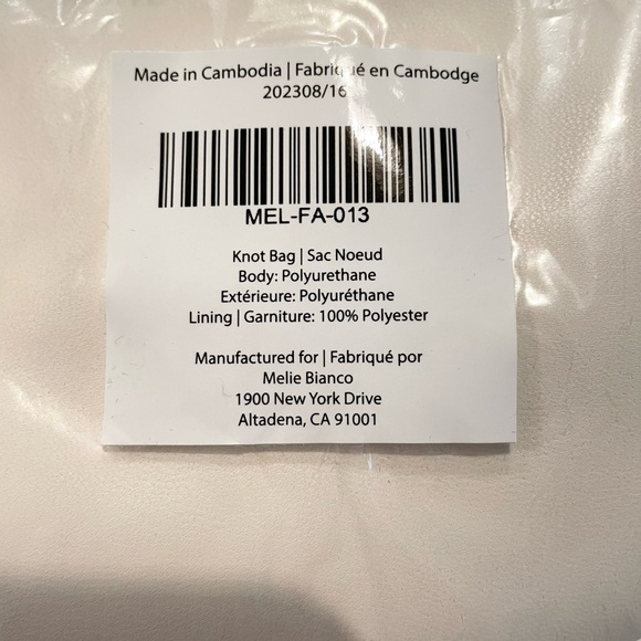 MELIE BIANCO ALEXANDRA TOP HANDLE BAG IN CREAM, NWT! - Picture 7 of 7